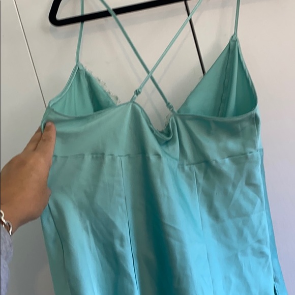 Guess mint green camisole tank with lace detail - Picture 2 of 5